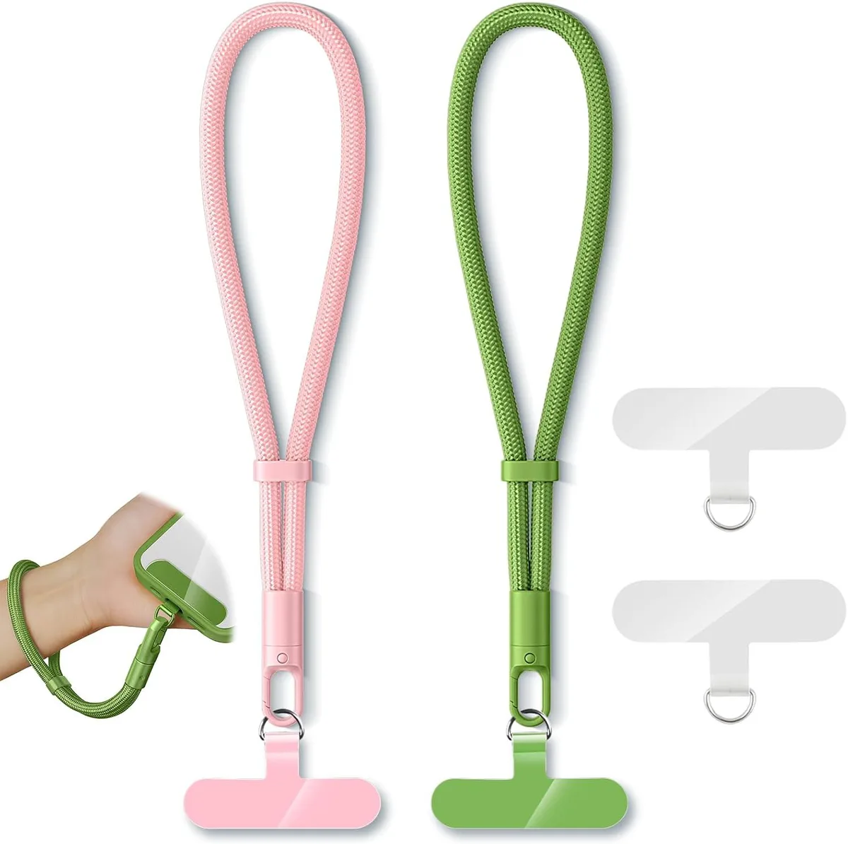MCHOSE MCHOSE Phone Lanyard Wrist Strap Kit pink green — product photo