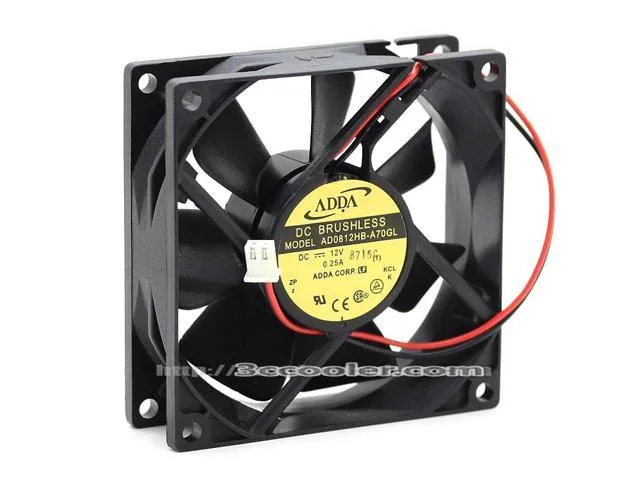Zyvpee Zyvpee AD0812HB-A70GL 80 mm 2-ball 2-pin case fan — product photo