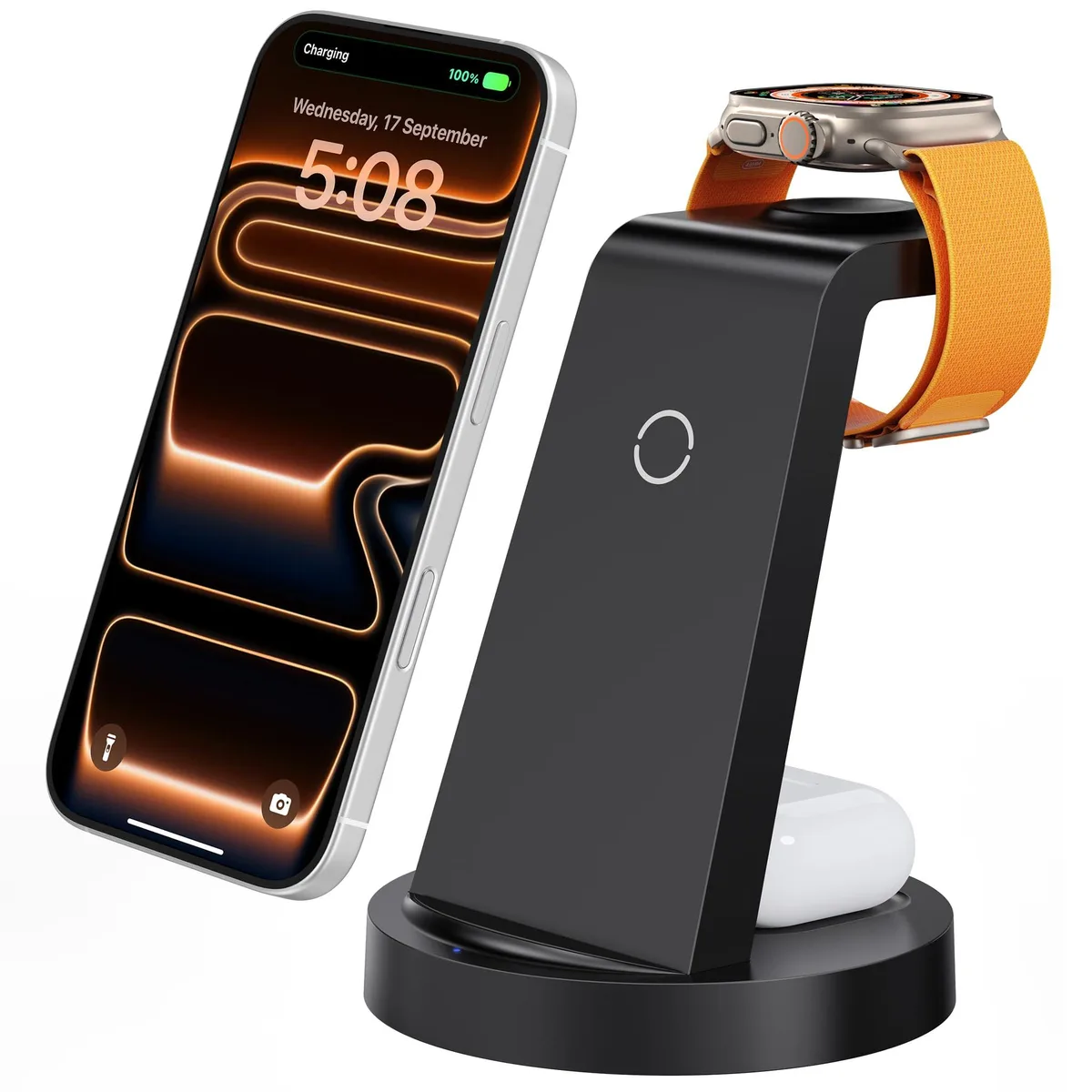 Anlmz CW350 3-in-1 wireless charger black — product photo