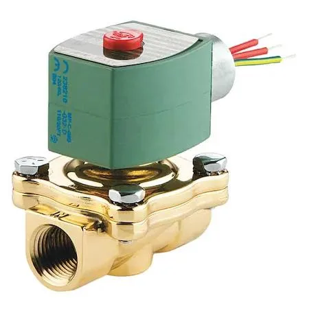 Brass solenoid valve with watertight coil enclosure