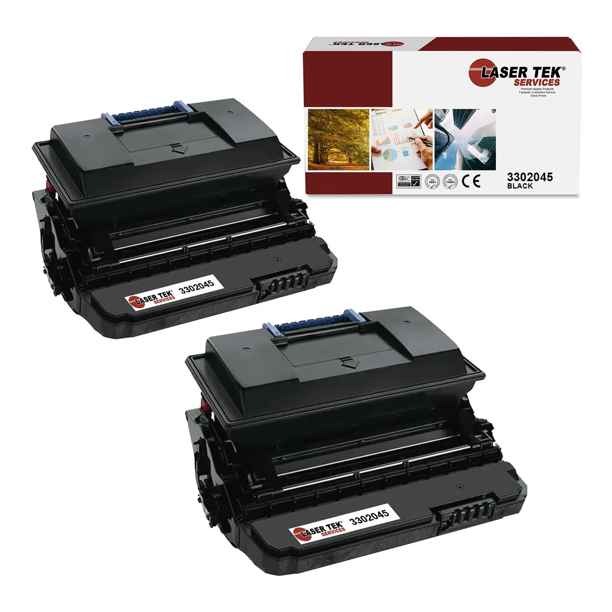 Laser Tek Services Laser Tek Services 3302045 Black Toner Cartridge 2PK — product photo