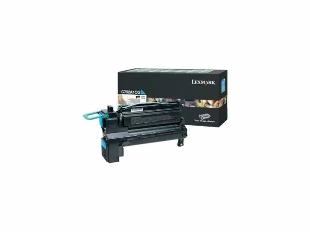 Lexmark X792X4CG cyan ink cartridge in sealed packaging