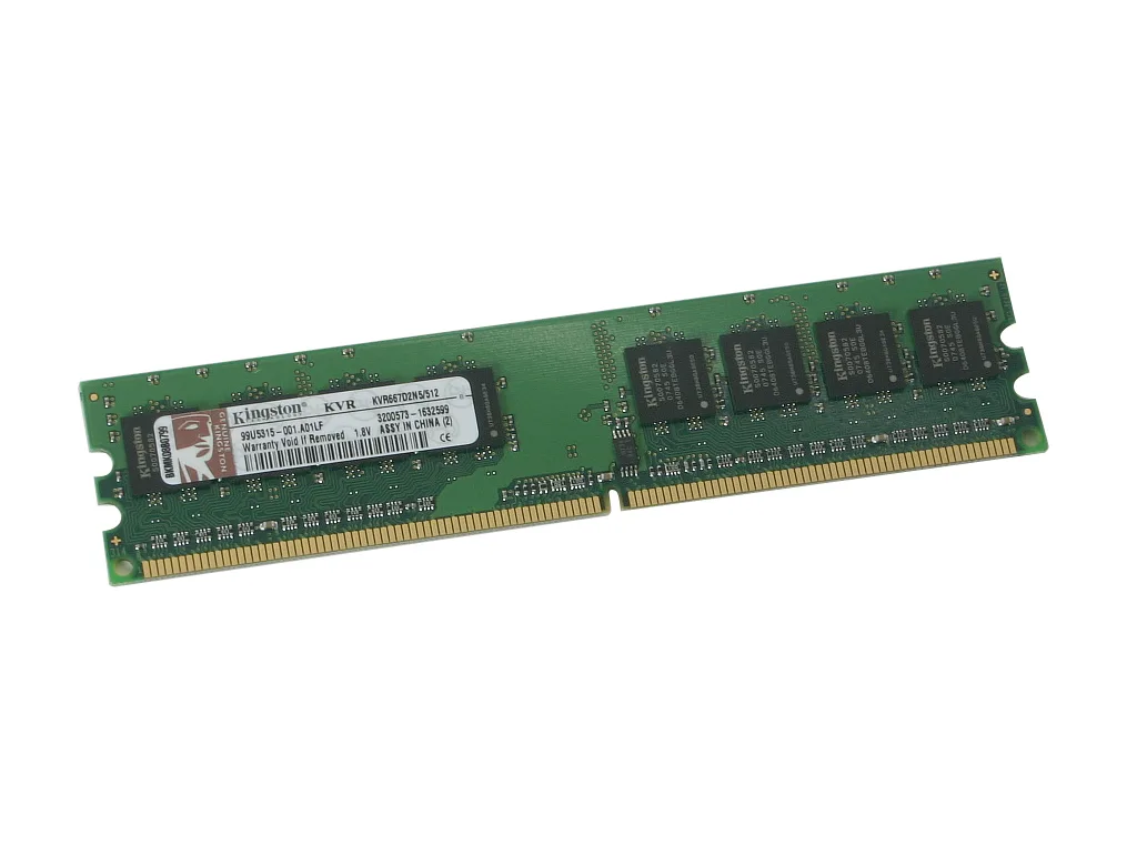 Kingston Technology Corp. Kingston Technology Corp. KVR667D2N5/512 512MB DDR2 667 desktop RAM — product photo