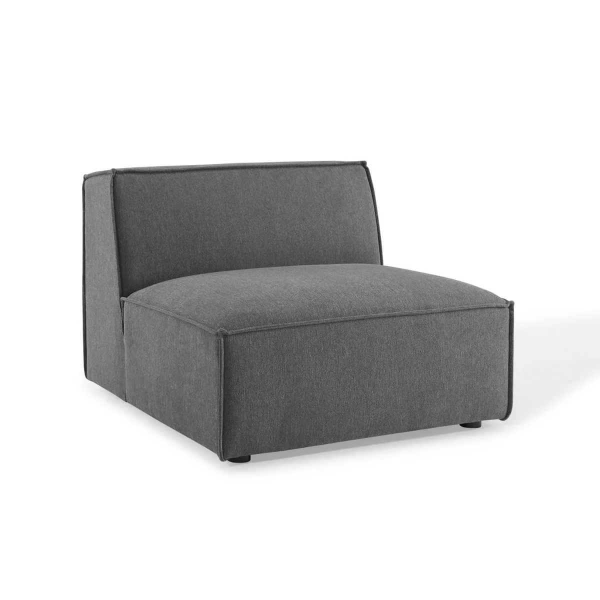 Modway Furniture Modway Furniture Restore Sectional Sofa Armless Chair Charcoal 40.5"L x 35"W x 28"H — product photo