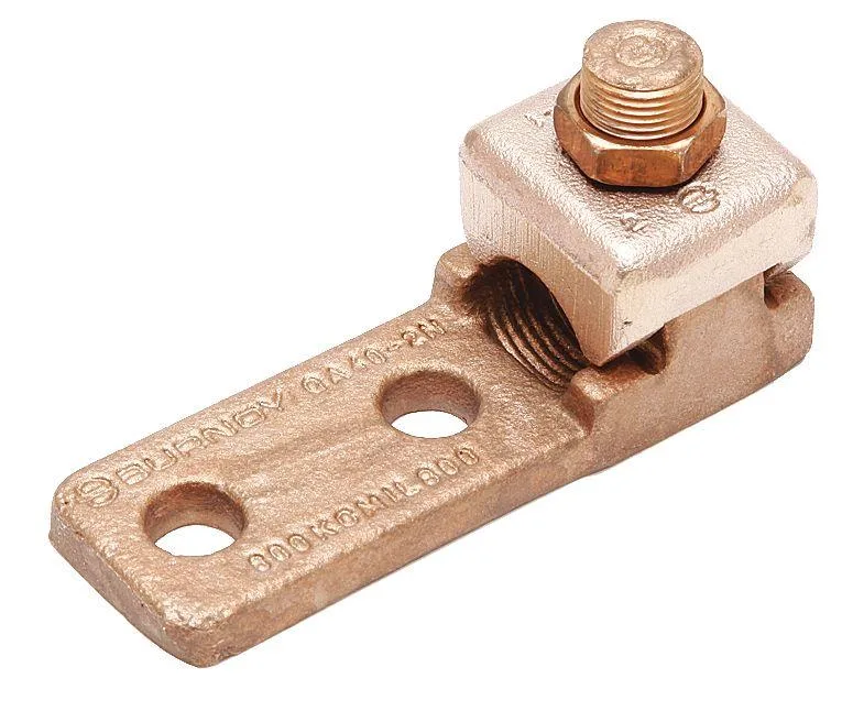 Burndy Burndy Terminal 900 kcmil Copper Connector 850-1000 kcmil 1/2 in Stud 2 Hole 600V — product photo