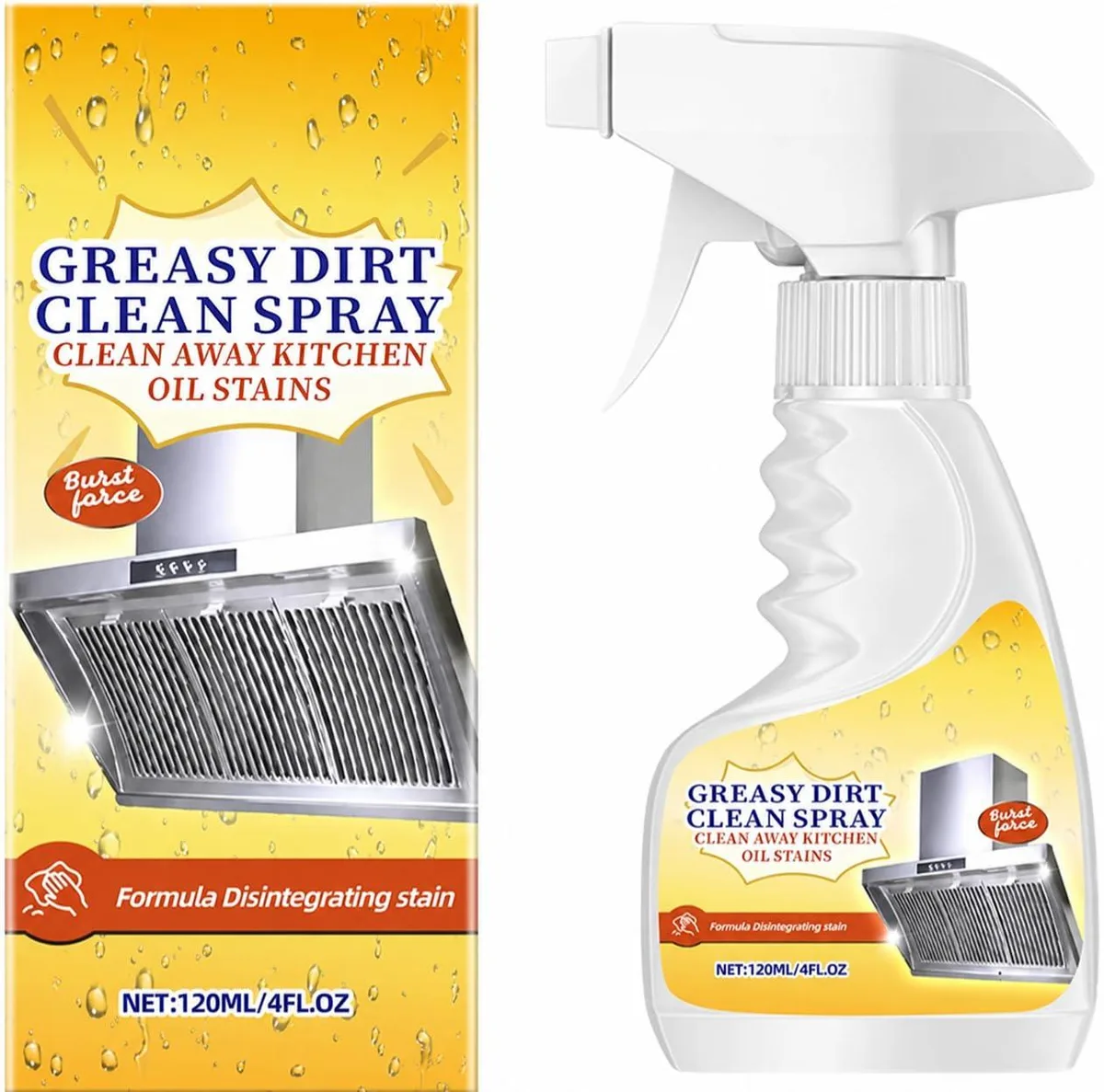 Small orange spray bottle with trigger and citrus label