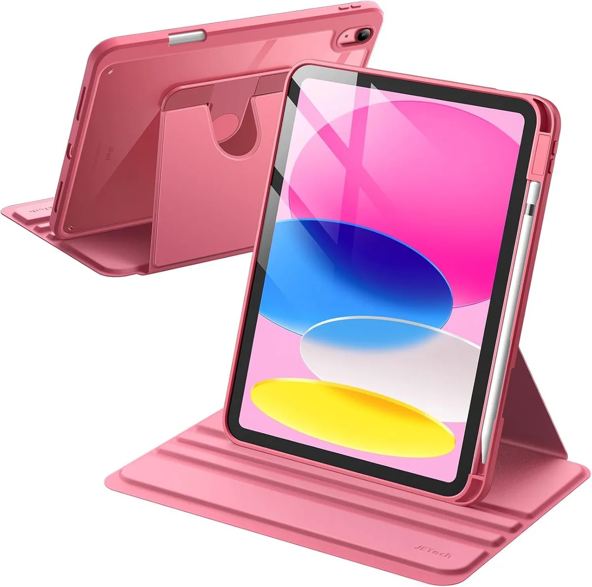 MCHOSE MCHOSE Rotating Case for iPad A16 11/10 Gen 360° Stand Pink — product photo