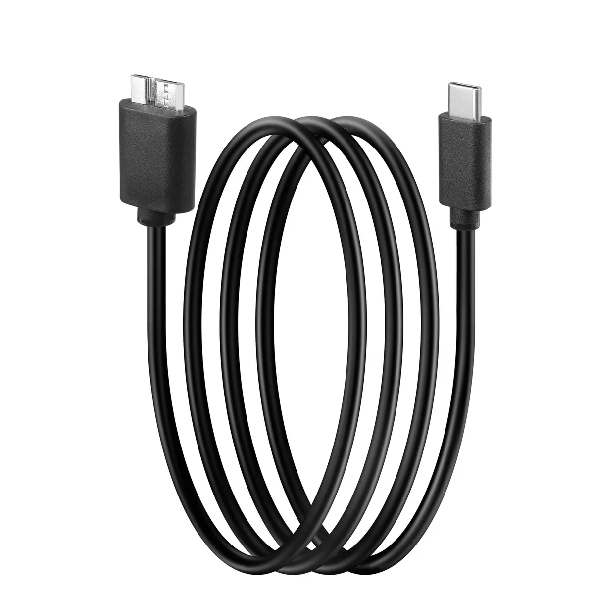 3.3 metre USB-C to Micro-B cable with straight male connectors