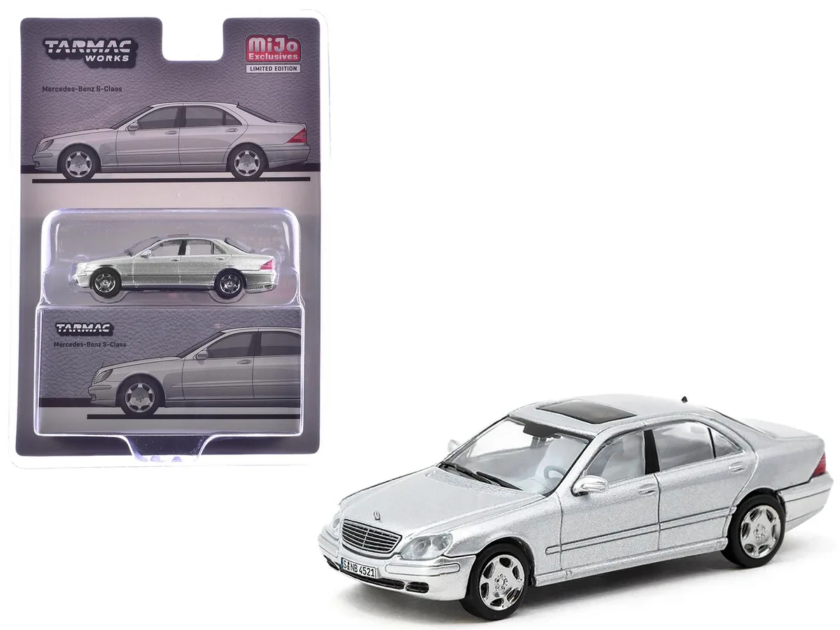 Tarmac Works Tarmac Works Mercedes-Benz S-Class Brilliant Silver Metallic "Global64" 1/64 Diecast — product photo