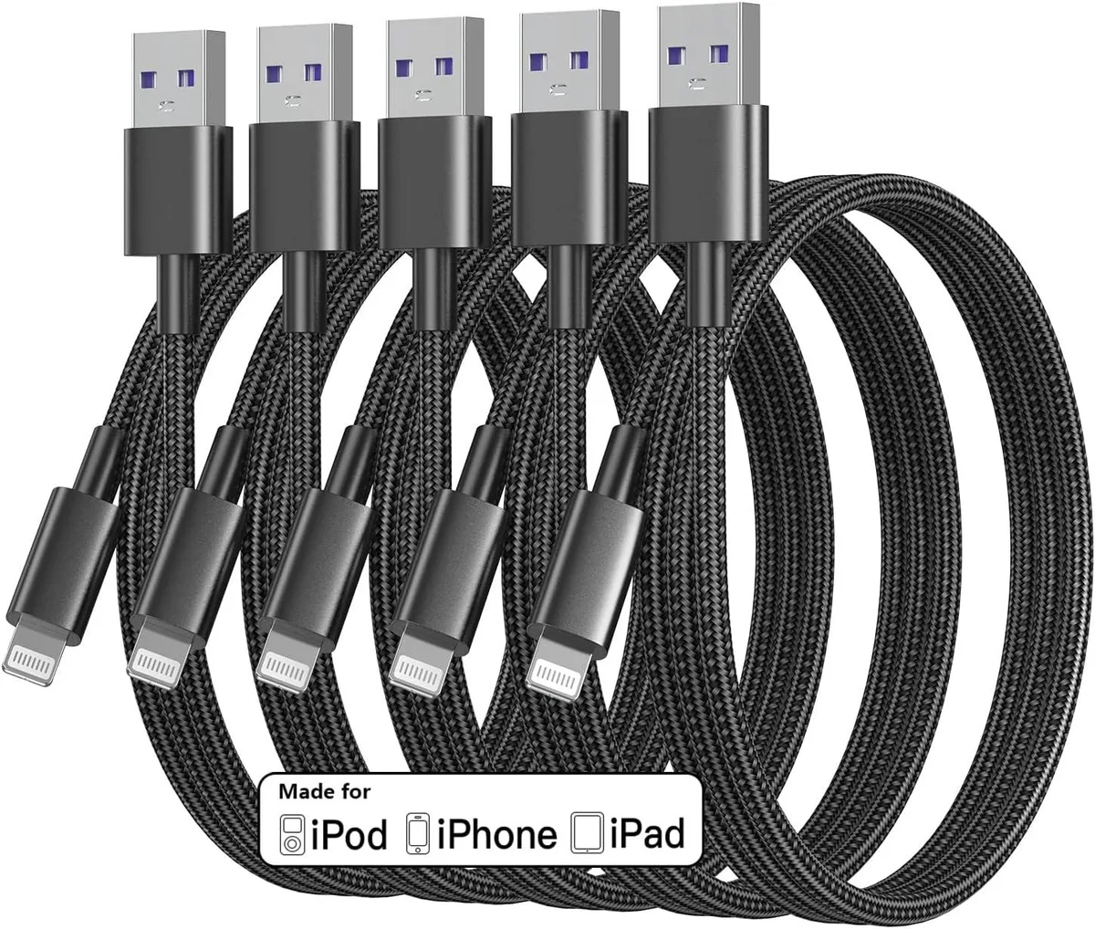Chopmate Chopmate Lightning Cable 3ft 5Pack MFi Certified Nylon Braided — product photo