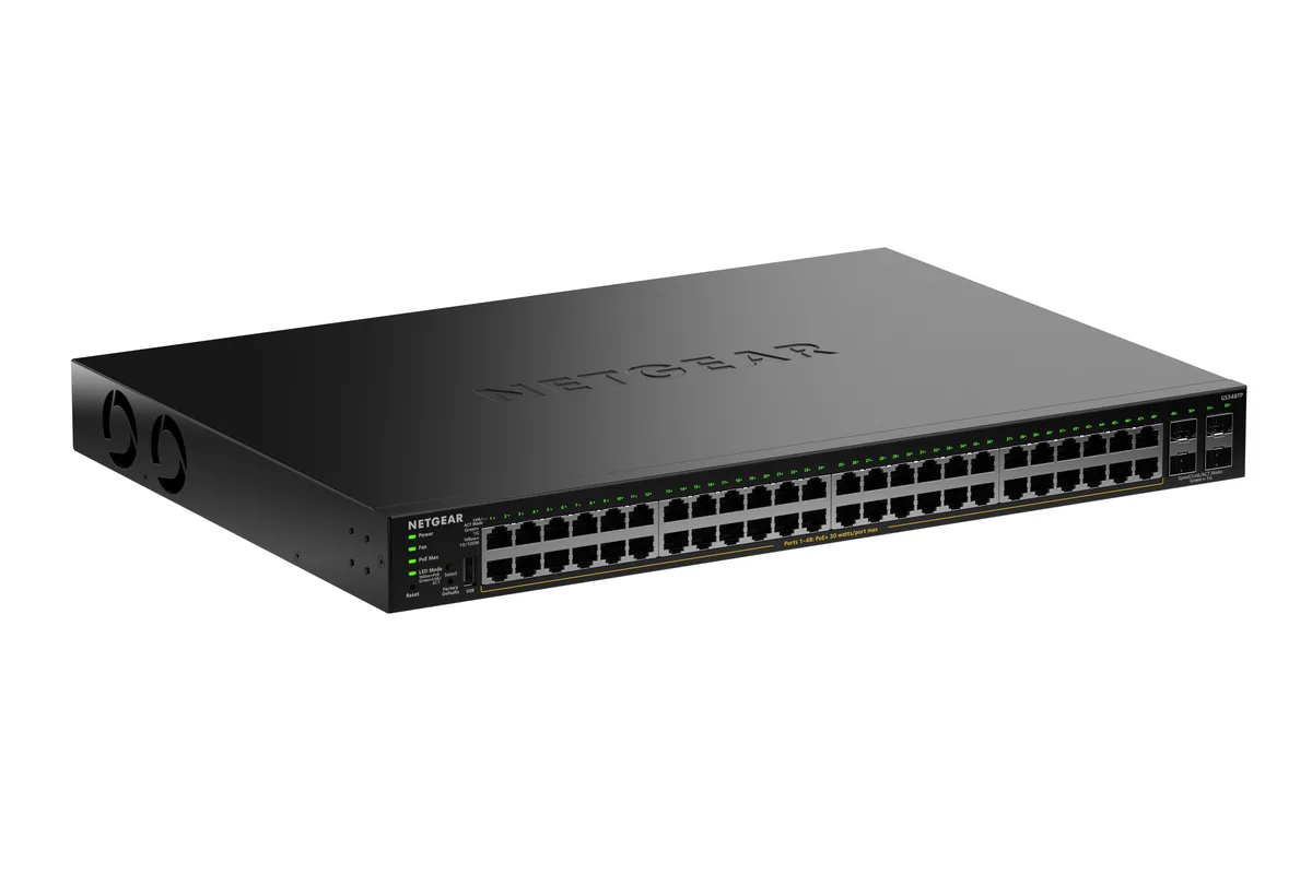 Netgear Inc. Netgear Inc. GS348TP-200NAS 48-port Gigabit PoE+ network switch — product photo