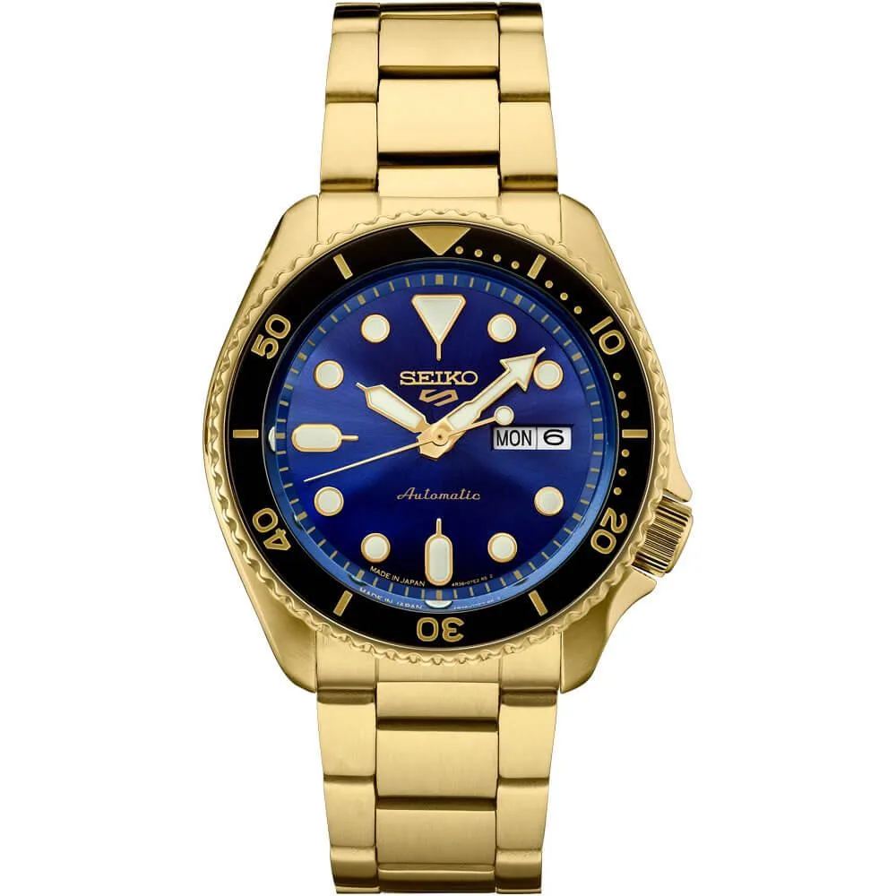 Seiko Seiko SRPK20 5 Sports U.S. Special Creation Gold/Blue 42.5 mm — product photo