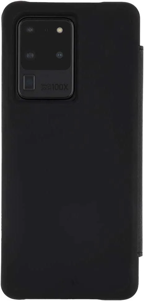 Case-Mate Case-Mate Genuine Leather Wallet Folio Case for Samsung Galaxy S20 Ultra 6.9 inch Black — product photo