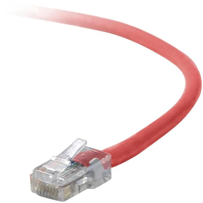 Belkin Belkin A3L791-01-RED-S Cat 5E network ethernet cable 1 ft red — product photo