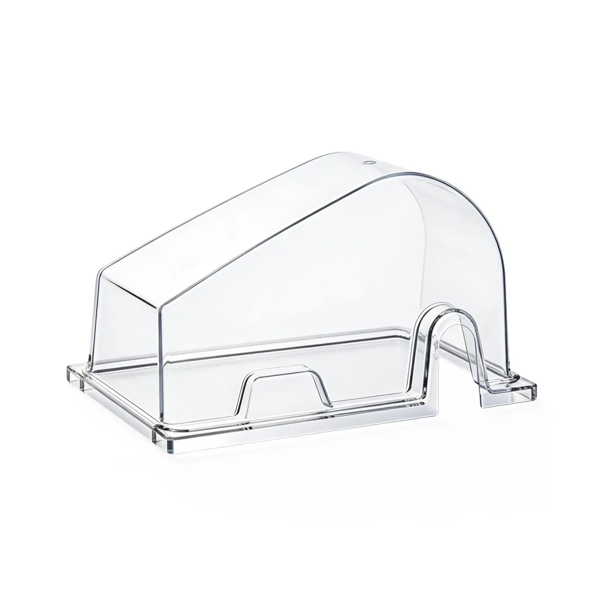 Clear rigid rectangular cover for manual bread slicer