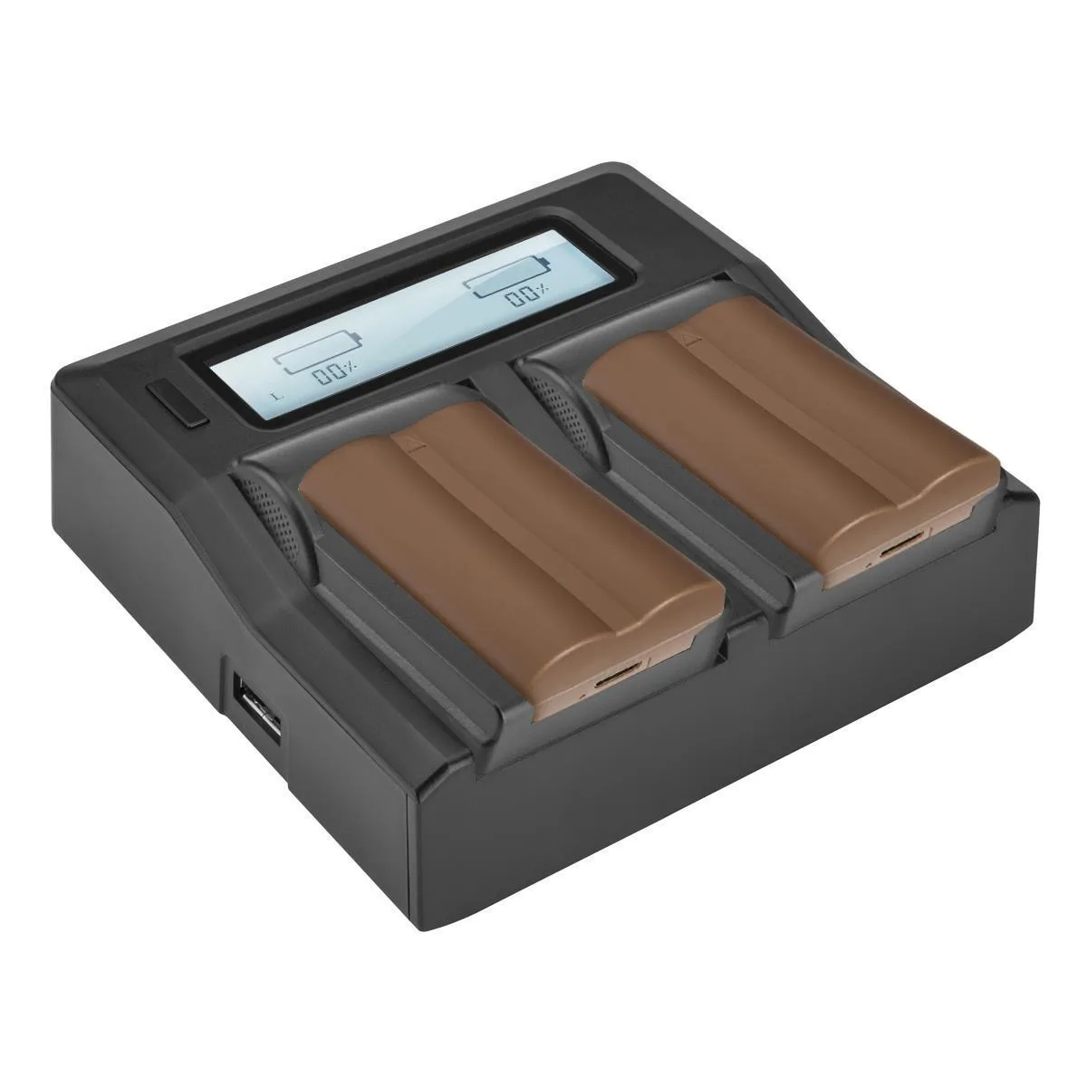 Green Extreme Battery Green Extreme NP-W235 2250mAh camera battery with dual smart charger and LCD screen — product photo