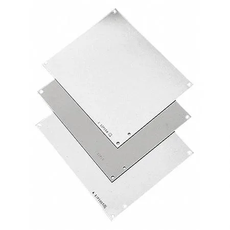 White steel interior panel with fourteen gang openings measuring 4.88 by 2.88 inches