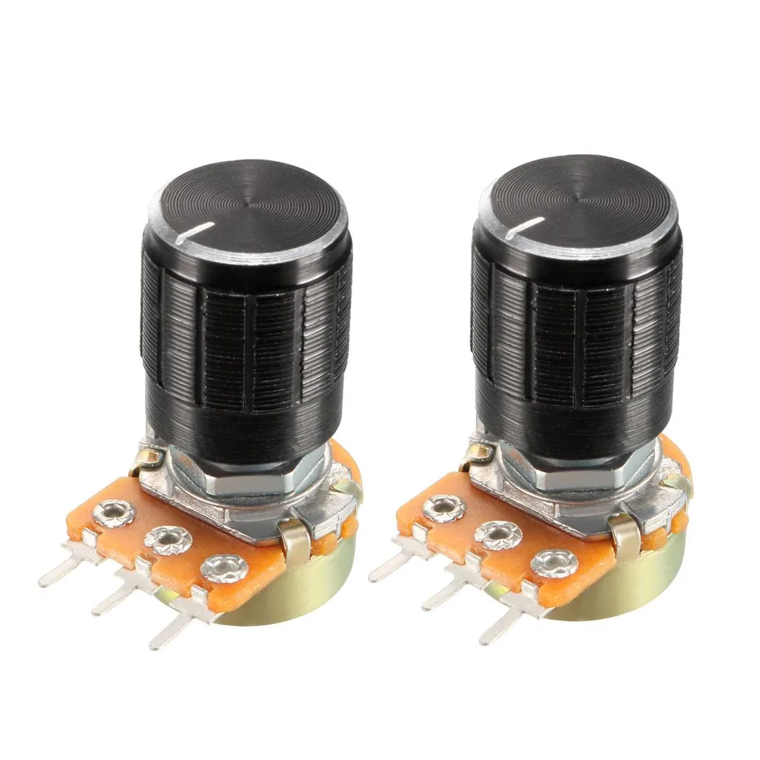 Unique-Bargains Unique-Bargains WH148 10K ohm Carbon Film Potentiometer with Knobs 2Pcs — product photo