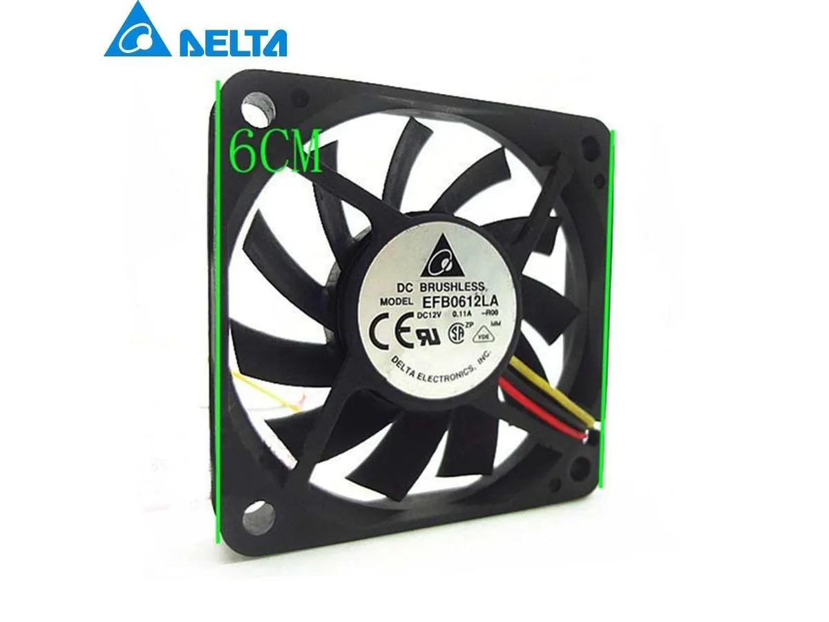 Fans Fans 60x60x10mm 3-Wire 12V 13.5CFM Case Fan — product photo