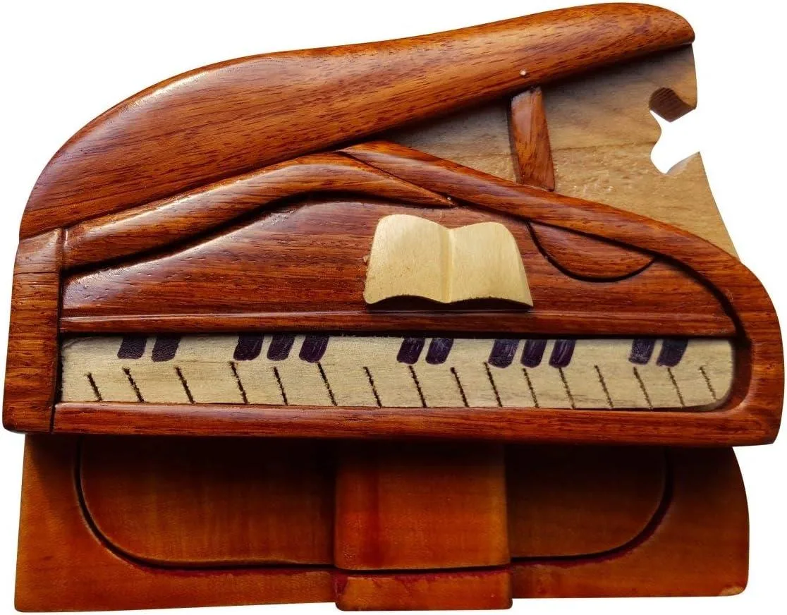 South Asian Handicrafts South Asian Handicrafts Piano Puzzle Box hobby collectible — product photo