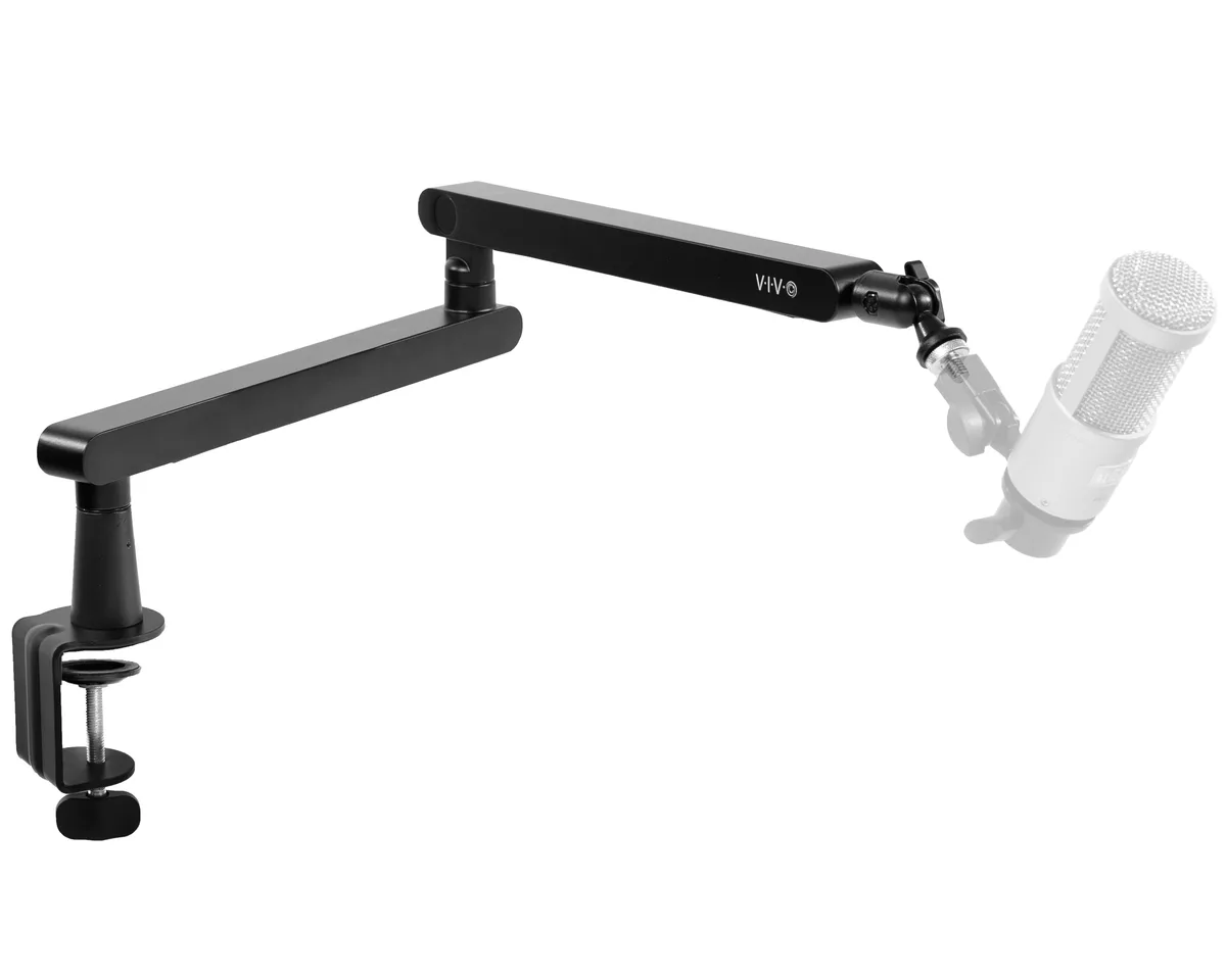 VIVO VIVO Low-Profile Mic Arm Clamp/Grommet 17.25" 4.4 lbs Black — product photo