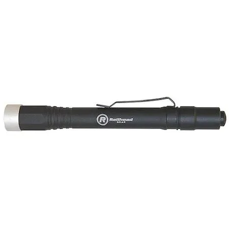 Silver aluminum penlight with transparent accents