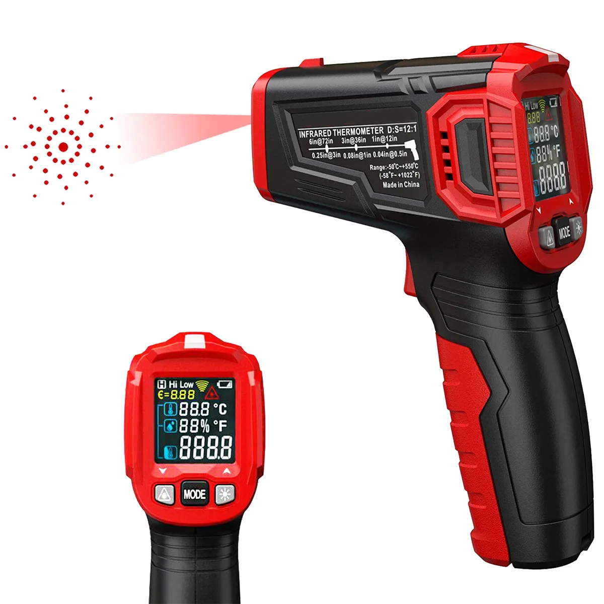 AUTENS AUTENS Infrared Thermometer Tester -50°C~550°C Humidity Measuring — product photo