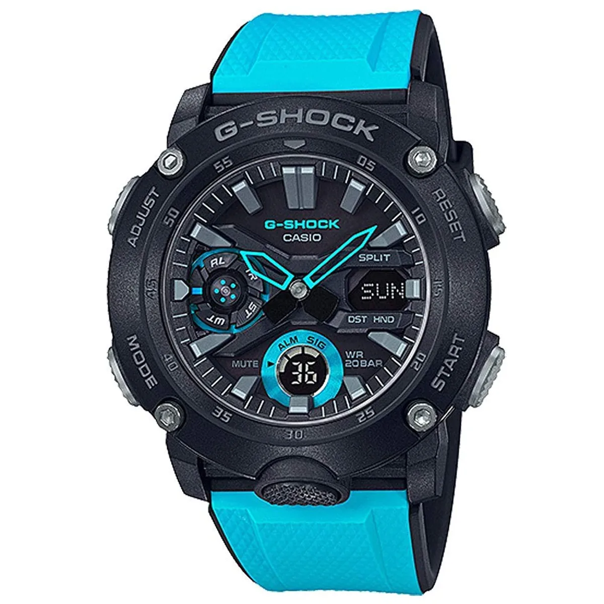 CASIO CASIO Ga2000-1A2 G-Shock watch Blue/Black 51.2mm Carbon/Resin — product photo