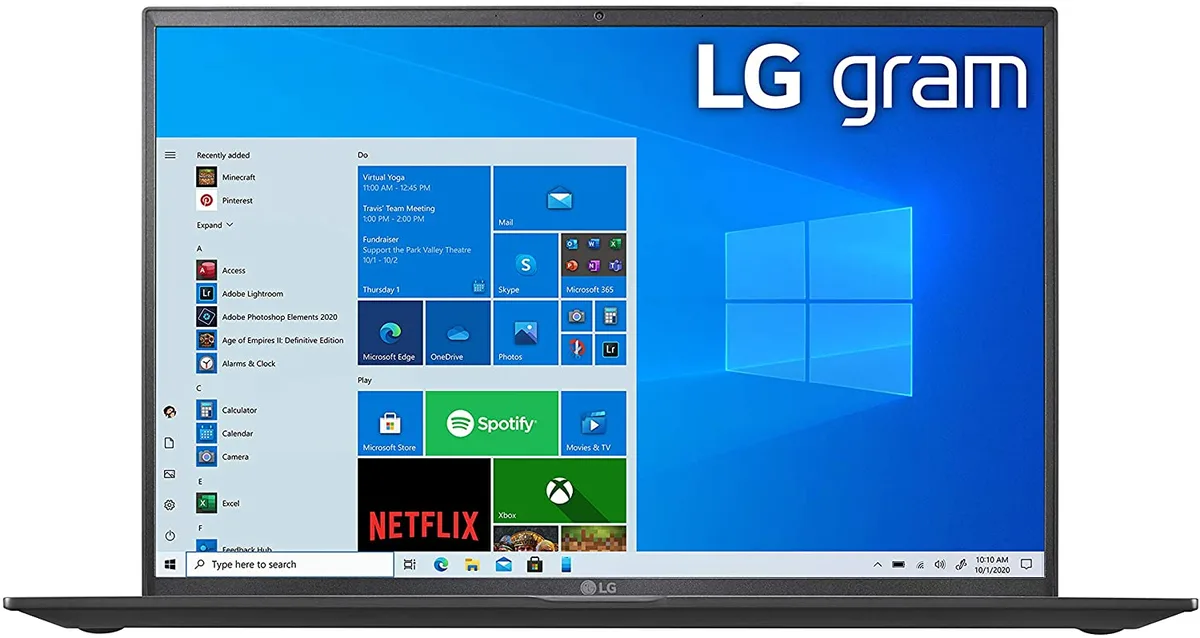 LG Electronics LG Electronics 16Z90P-K.AAB6U1 laptop 16" 2560x1600 i7-1165G7 16GB 256GB NVMe Black — product photo