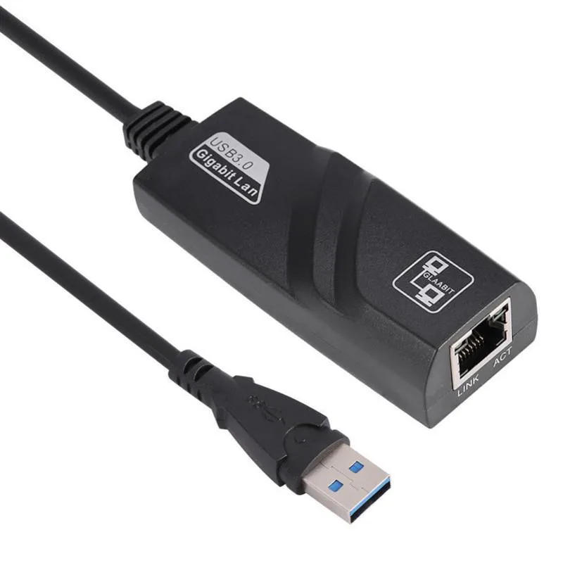 China Bks China Bks USB 3.0 Gigabit Ethernet Adapter Black 180mm 69g — product photo