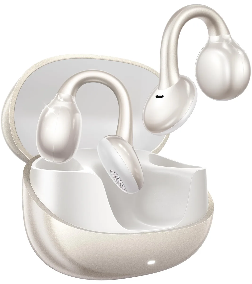  JOYROOM JR-OE3 Open Ear Earbuds Silver White — product photo