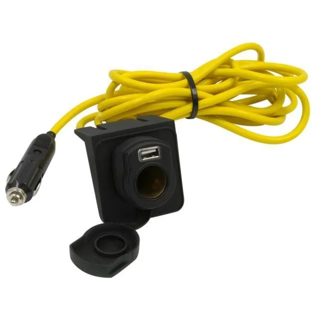 Wilson Antennas Wilson Antennas 305203ECUSB 12 ft 18-Gauge Extension Cord with 12V Adapter and USB Port — product photo