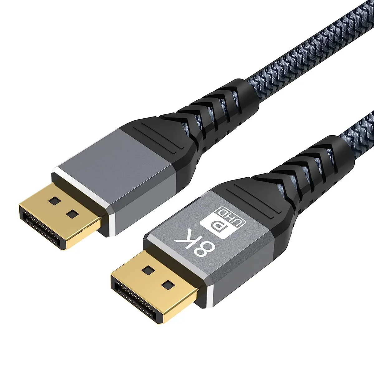 LUOM LUOM TJ-A044 DisplayPort 1.4 cable 6.6 ft 8K 60Hz 4K 144Hz 2K 165Hz 1080P 240Hz 32.4 Gbps — product photo