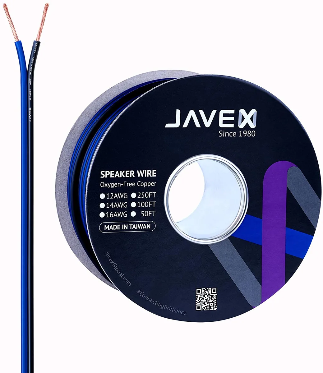 JAVEX JAVEX 16 AWG Speaker Wire 99.9% OFC 50 FT Blue/Black — product photo