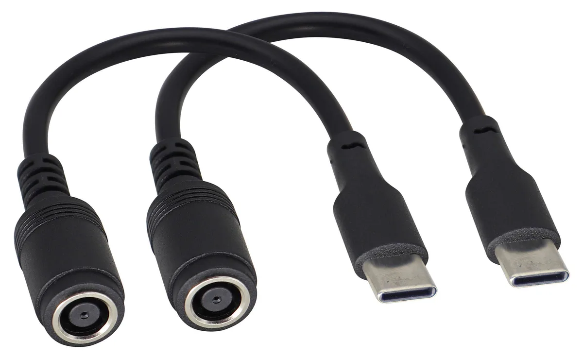 BUCIER BUCIER USB-C Male to DC 7.4×5.0mm Female Cable 17cm 2-Pack — product photo