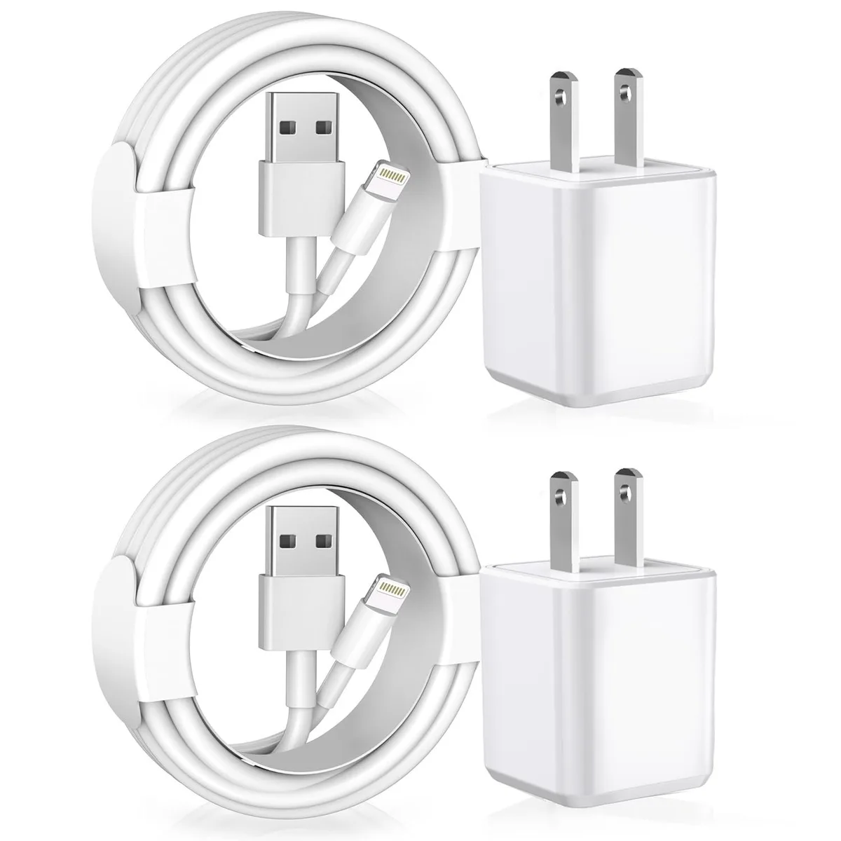 MCHOSE MCHOSE 2-Pack MFi Certified Lightning Cable &amp; USB Wall Charger — product photo