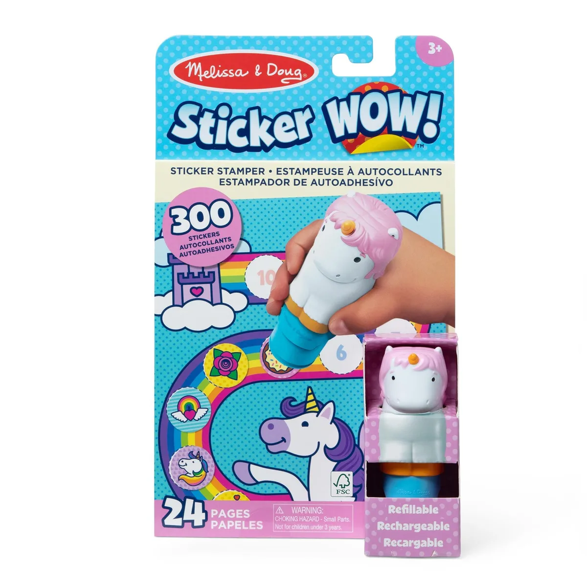  Melissa &amp; Doug Sticker WOW! Unicorn 24-Page Pad 300 Stickers — product photo