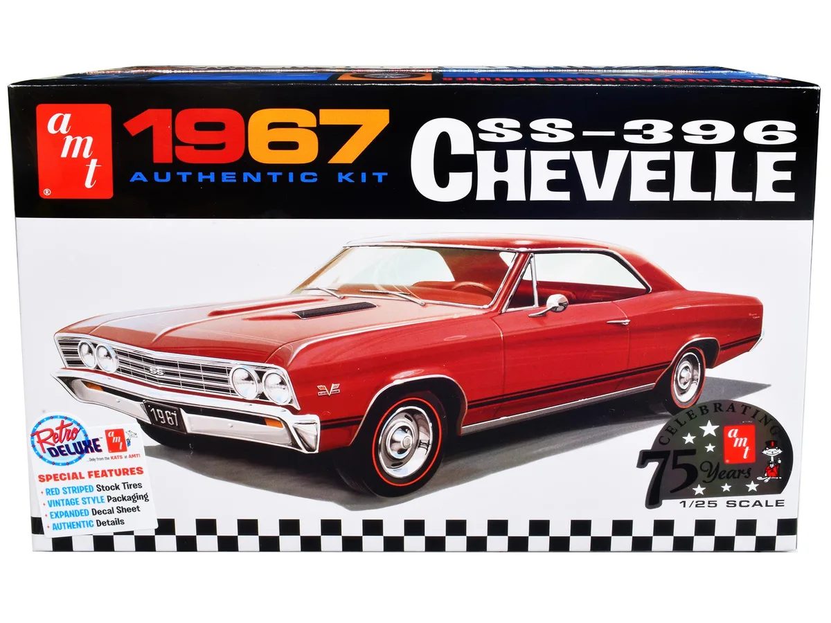 AMT AMT 1967 Chevrolet Chevelle SS 396 "Celebrating 75 Years" 1/25 Scale Model Kit — product photo