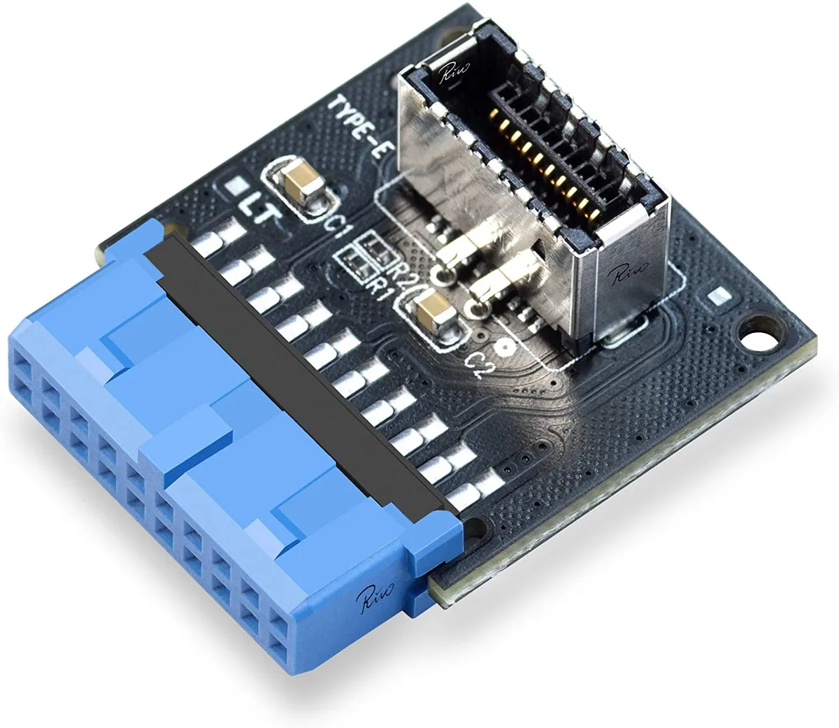 Shuole Shuole USB 3.0 19-Pin to Type-E 20-Pin Adapter 180° Header video accessory — product photo