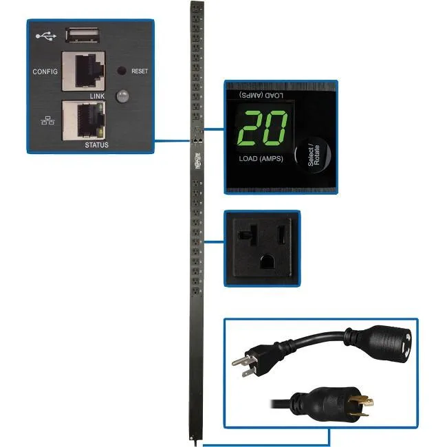 Tripp Lite Tripp Lite PDUMNV20LX 1.9kW 20A 24-Outlet Monitored PDU — product photo