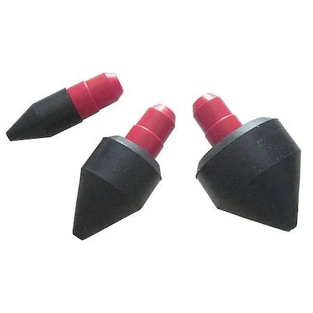 Three rubber-tip air gun nozzles in a set