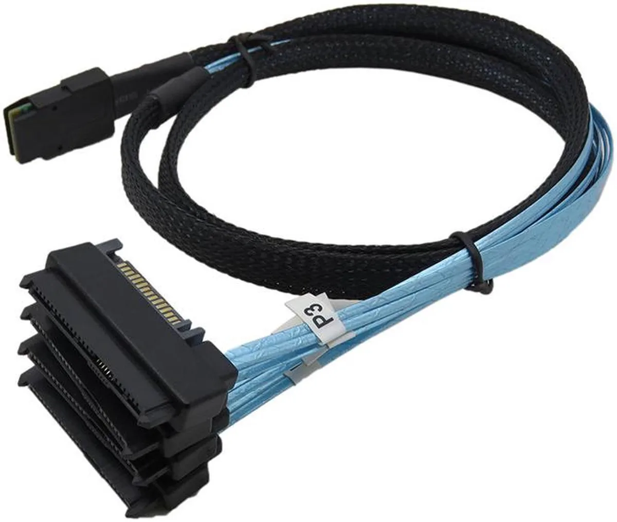 Vszerda Vszerda SFF-8087 to 4x SFF-8482 SAS cable with SATA 15-pin power 0.5 m — product photo