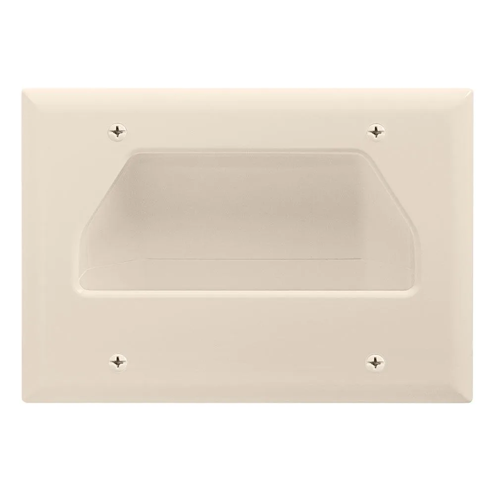 CMPLE CMPLE 3-Gang Recessed Low Voltage Wall Plate Lite Almond — product photo