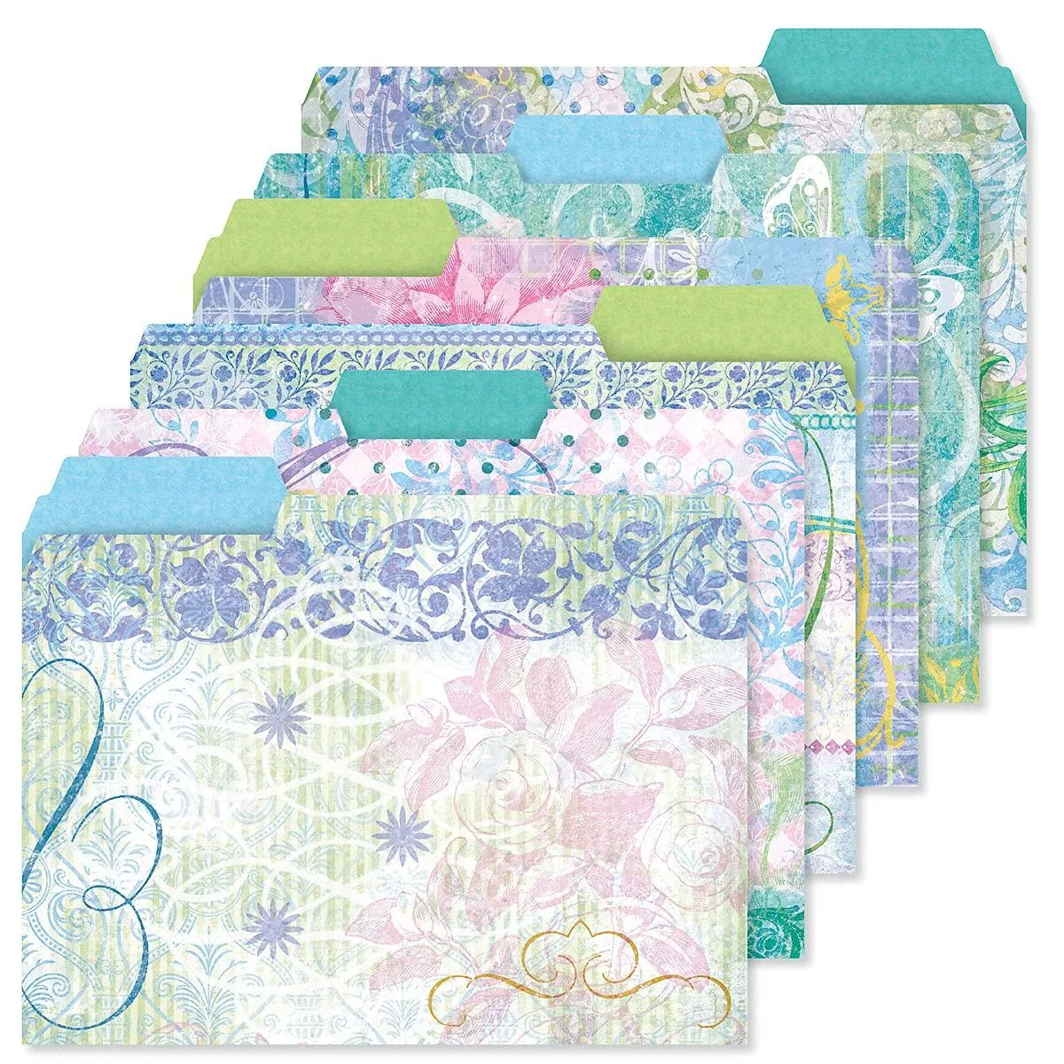  Samsill Floral Fun File Folders 24 Pack 1/3 Cut Tabs Letter Size — product photo
