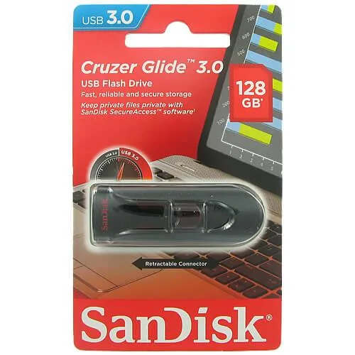 SanDisk SanDisk Cruzer Glide SDCZ600-128G-G35 128GB USB 3.0 USB flash drive — product photo