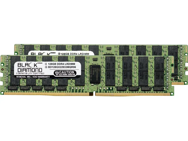 Black Diamond Memory Black Diamond Memory BD128GX22933MQR96 256GB (2 x 128GB) DDR4 2933 ECC Registered server RAM — product photo