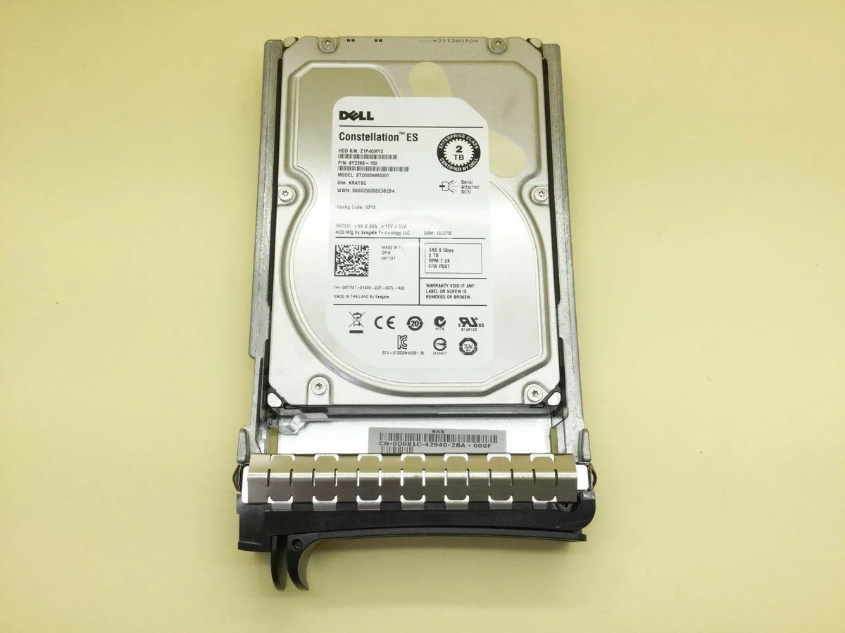 DELL DELL ST2000NM0001 2TB 7200RPM SAS 3.5" internal hard drive — product photo