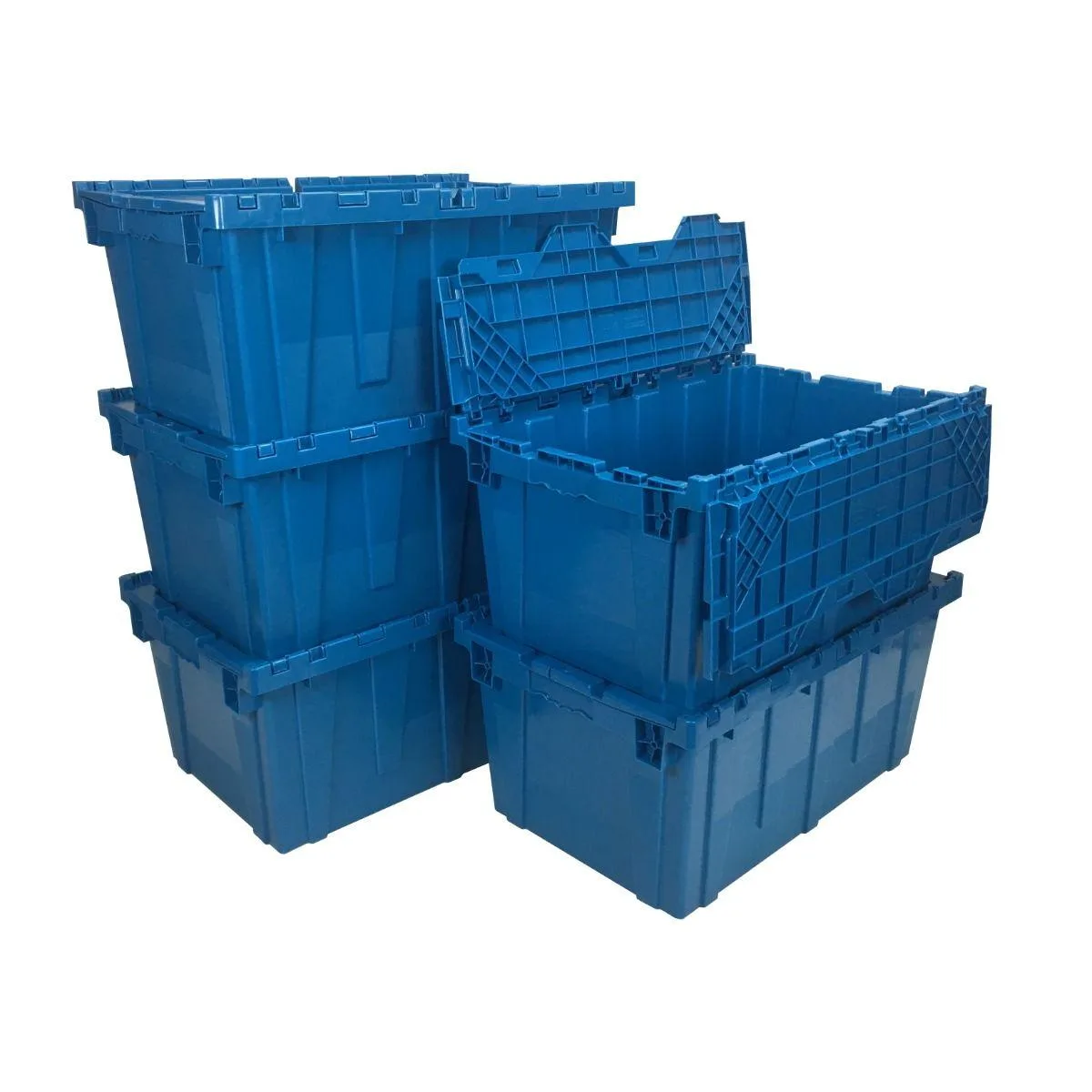 UBMOVE UBMOVE Storage and Packing Plastic Crate 5 Pack Blue 27x17x12.5in — product photo