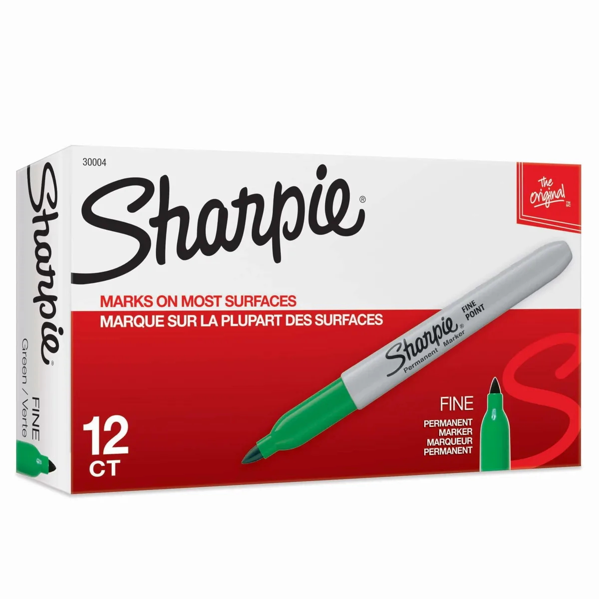  Sharpie Permanent Markers Fine Point Green 12 Count — product photo