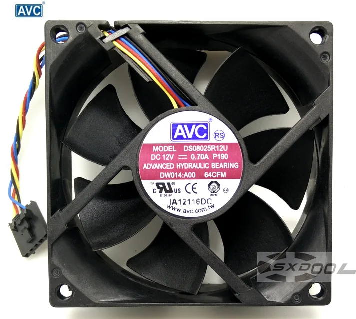 SXDOOL SXDOOL DS08025R12U 80mm case fan 12V 4900 RPM — product photo
